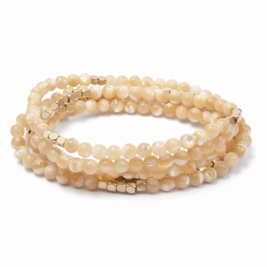 Stone Wrap - Mother of Pearl / Gold - Stone of Prosperity