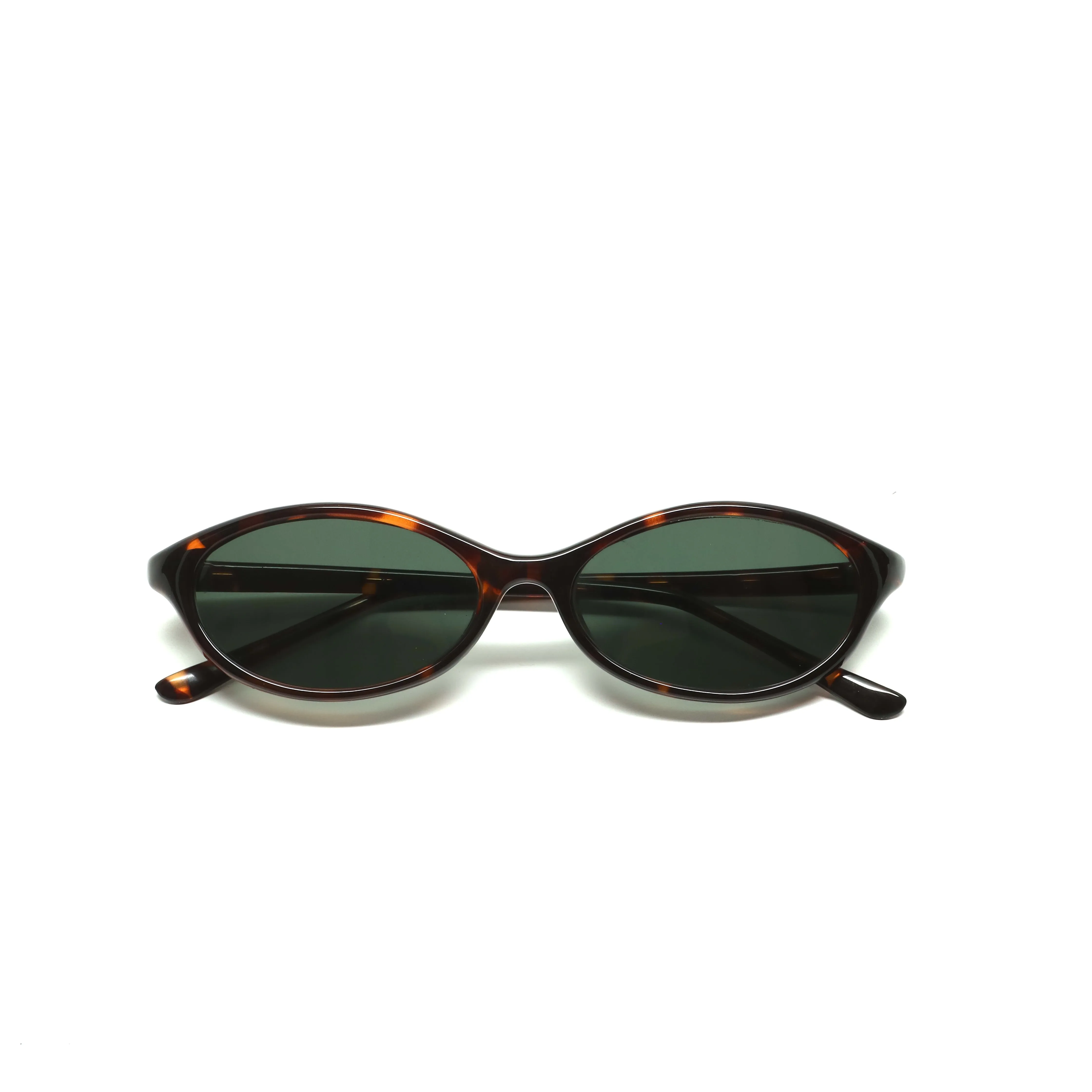 //Style 14// True Vintage Late 90s Oval Frame Sunglasses - Tortoise