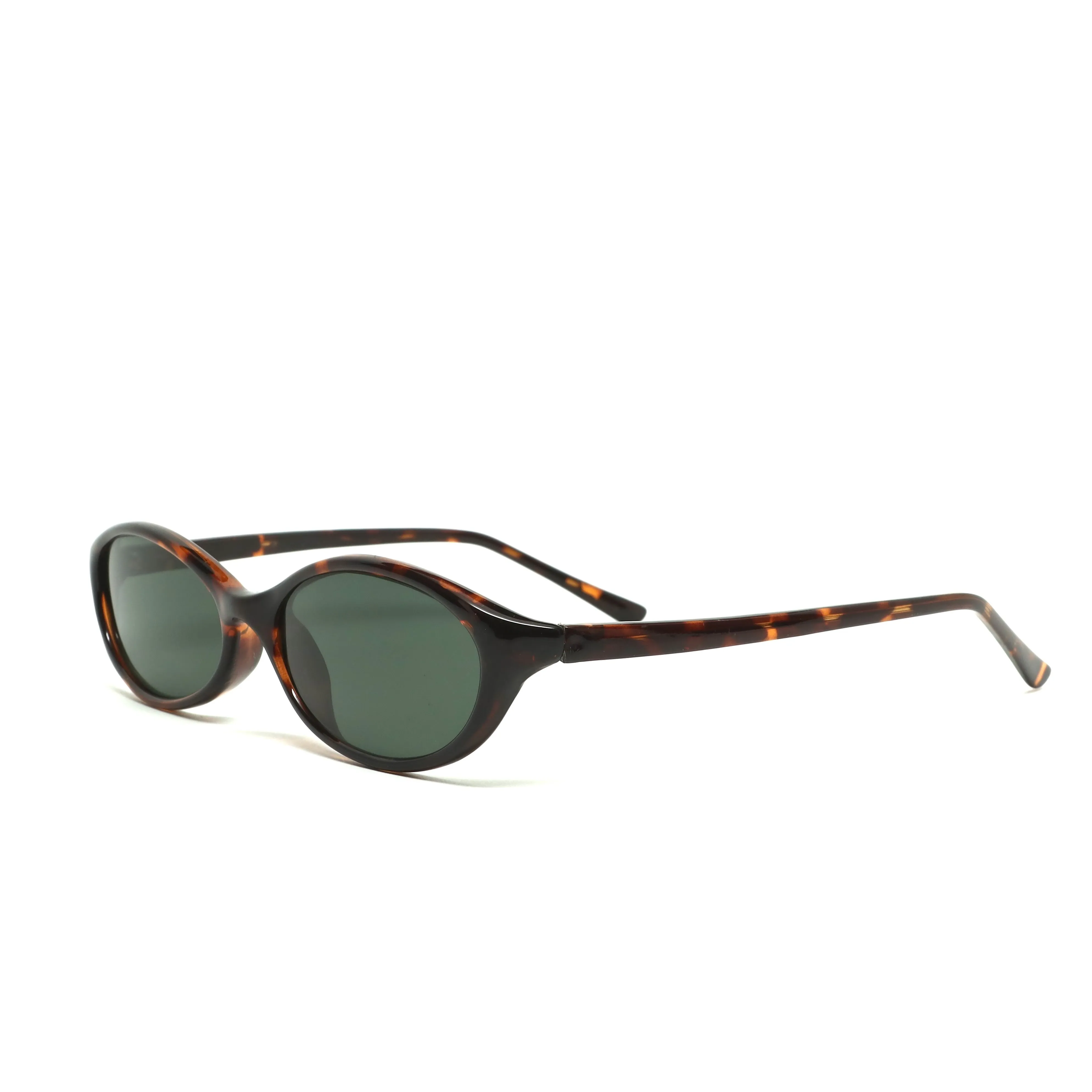 //Style 14// True Vintage Late 90s Oval Frame Sunglasses - Tortoise