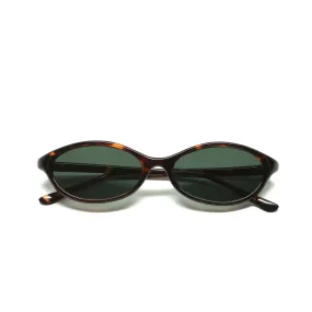 //Style 14// True Vintage Late 90s Oval Frame Sunglasses - Tortoise