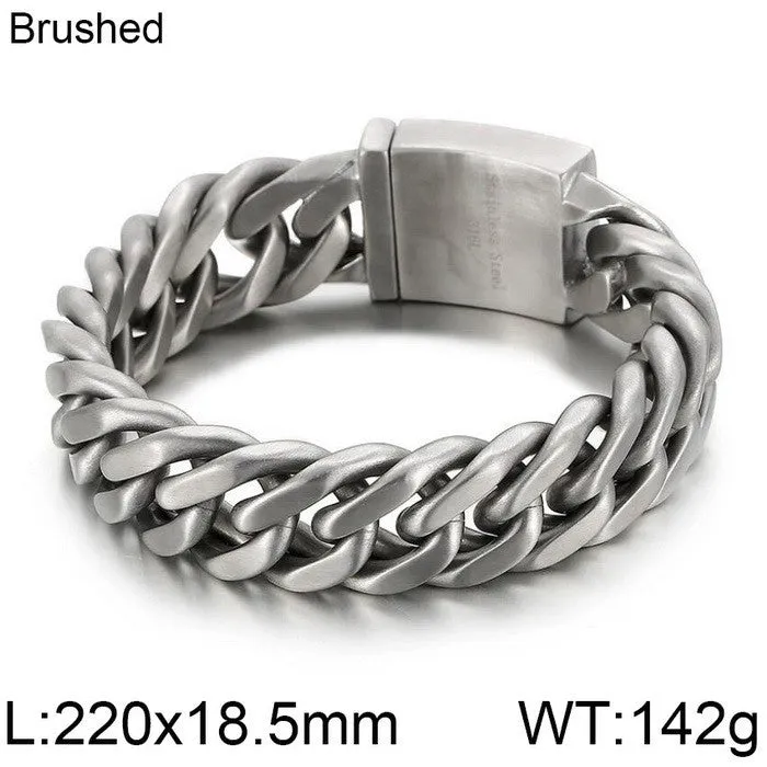 Stylish Electroplated Gold Titanium Steel Men's Bracelet for Modern Elegance