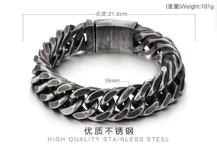 Stylish Electroplated Gold Titanium Steel Men's Bracelet for Modern Elegance