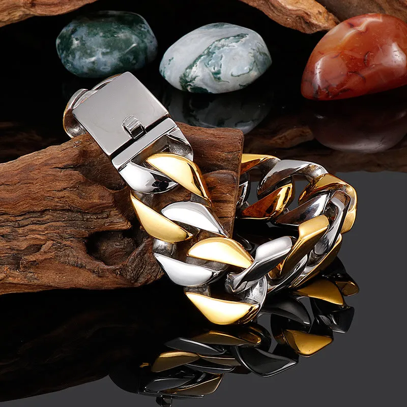 Stylish Personalized Men's Titanium Steel Bracelets for Hipsters