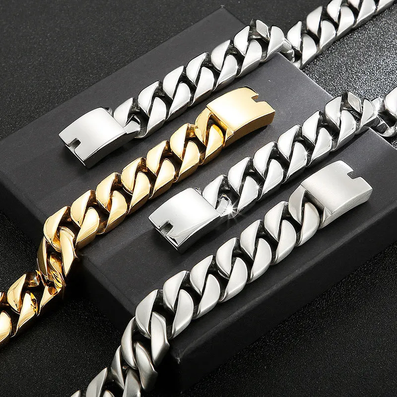 Stylish Personalized Men's Titanium Steel Bracelets for Hipsters