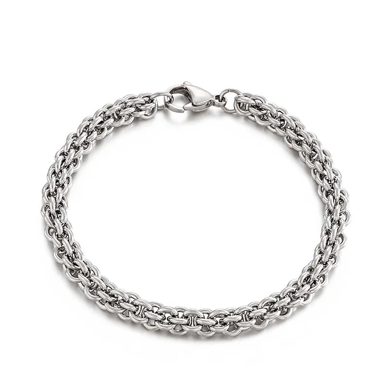 Stylish Titanium Steel Multi-Ring Bracelet for Men - Wholesale European and American Design