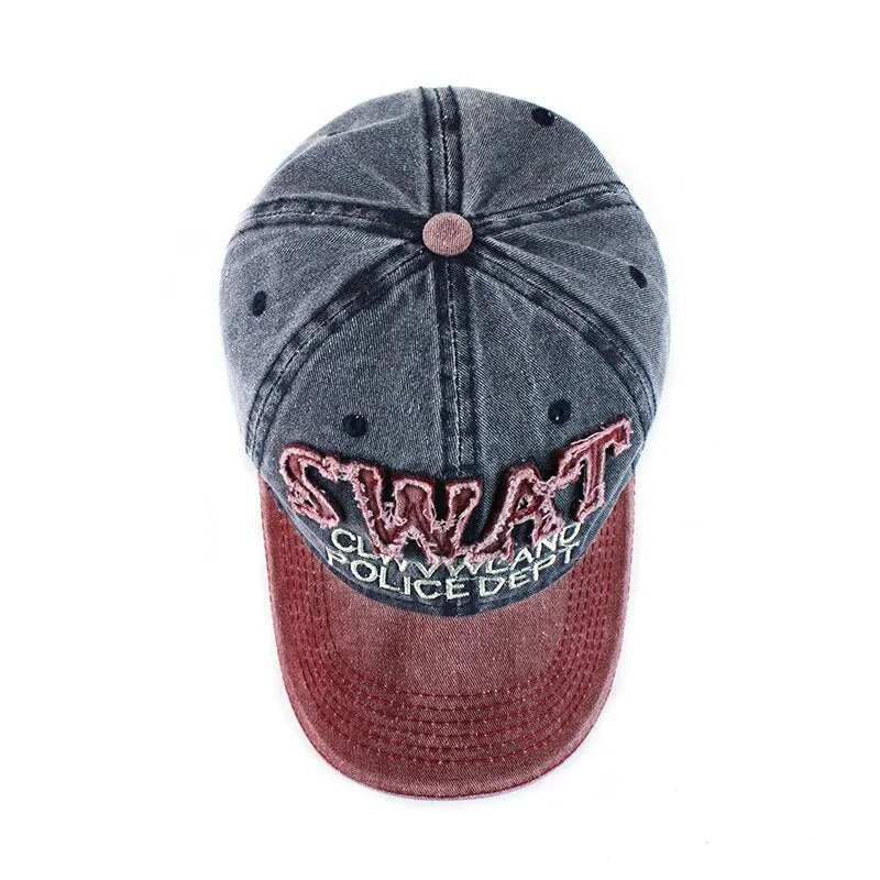 SWAT Department Patched Embroidered Snapback Baseball Cap