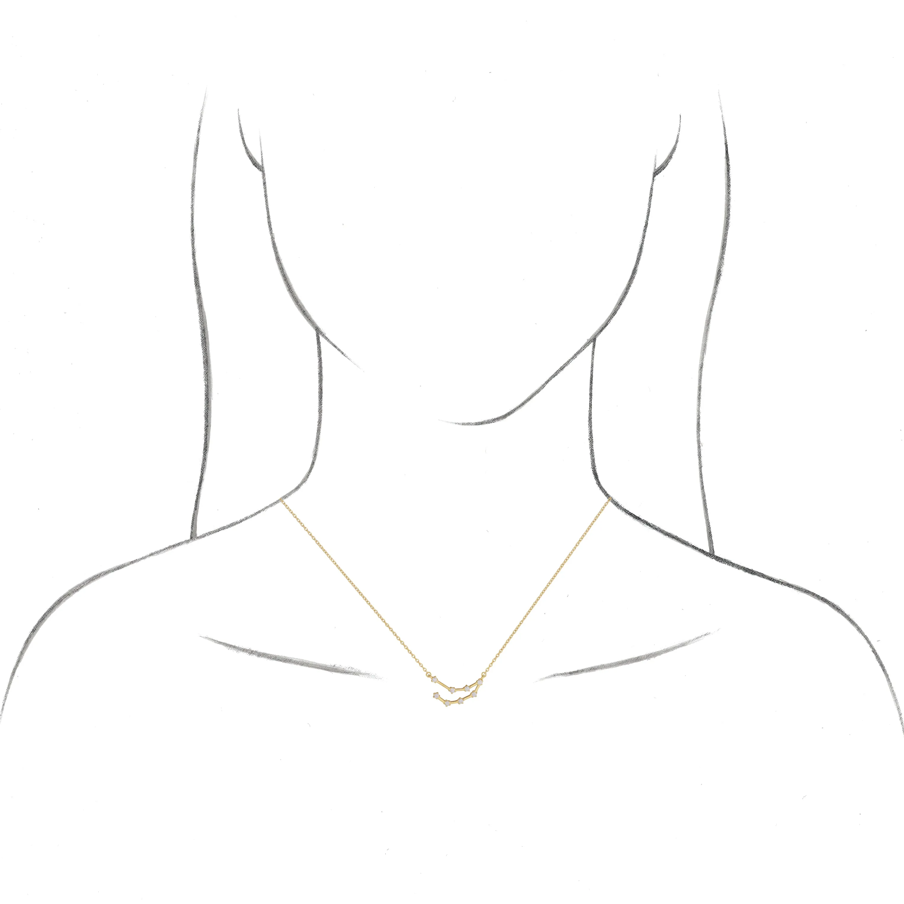 Taurus Diamond Constellation Necklace