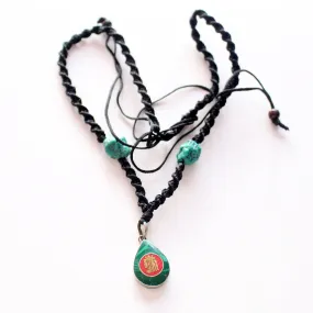 Tear Drop Green Kalachakra Pendant