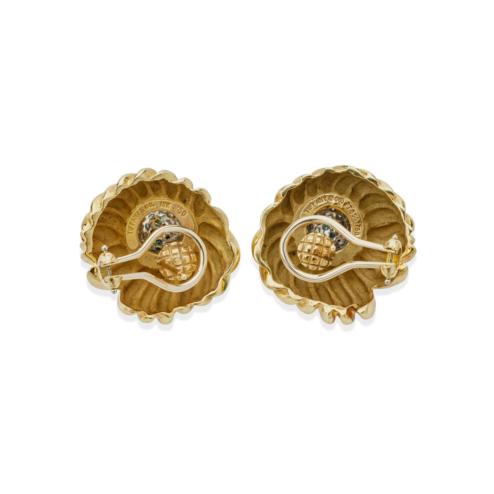 Tiffany & Co. Diamond Flower Clip Earrings