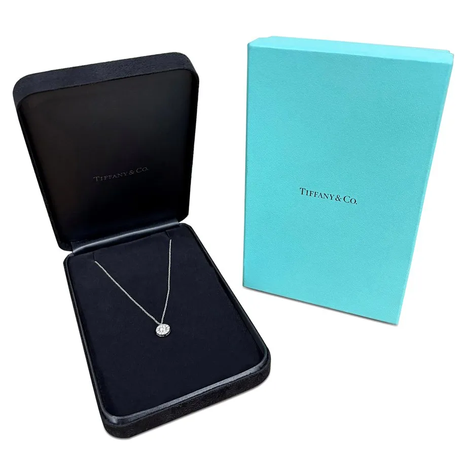 Tiffany & Co. Platinum Diamond Circlet Pendant Necklace - Platinum