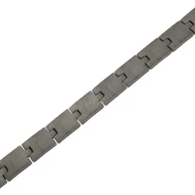 Titanium Bracelet with Treebark Finish 8.5 Inches