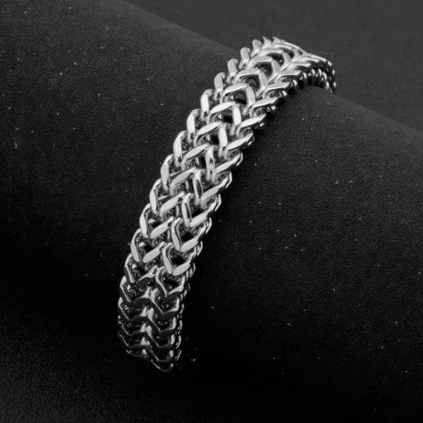 Titanium Steel Double Layer Bracelet with Magnet Clasp 磁鐵扣鈦鋼雙層手鍊 (KJBR16025)