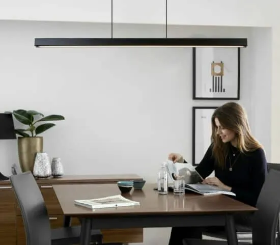 Torbjørg Modern Scandinavian Wood Ends Linear Lamp