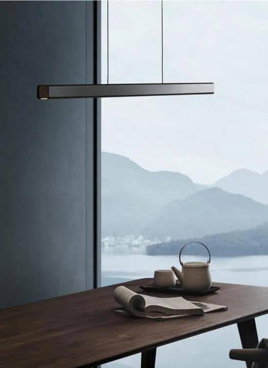 Torbjørg Modern Scandinavian Wood Ends Linear Lamp