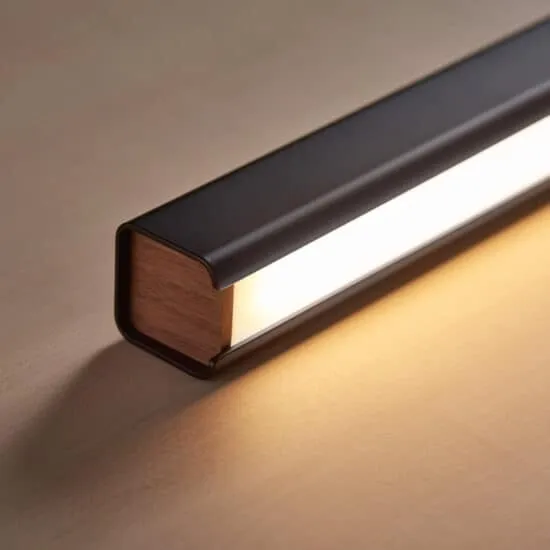 Torbjørg Modern Scandinavian Wood Ends Linear Lamp