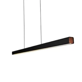 Torbjørg Modern Scandinavian Wood Ends Linear Lamp