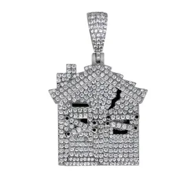 Trap House Rhodium Bling Bling Pendant