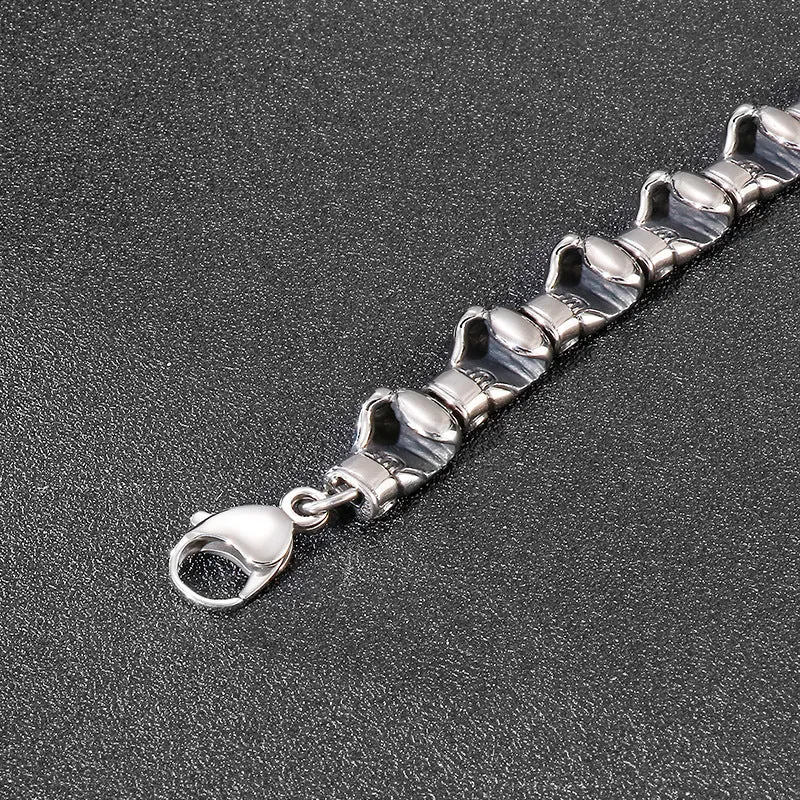 Trendy Hip-Hop Inspired Men's Titanium Steel Boxing Bracelet - European & American Style