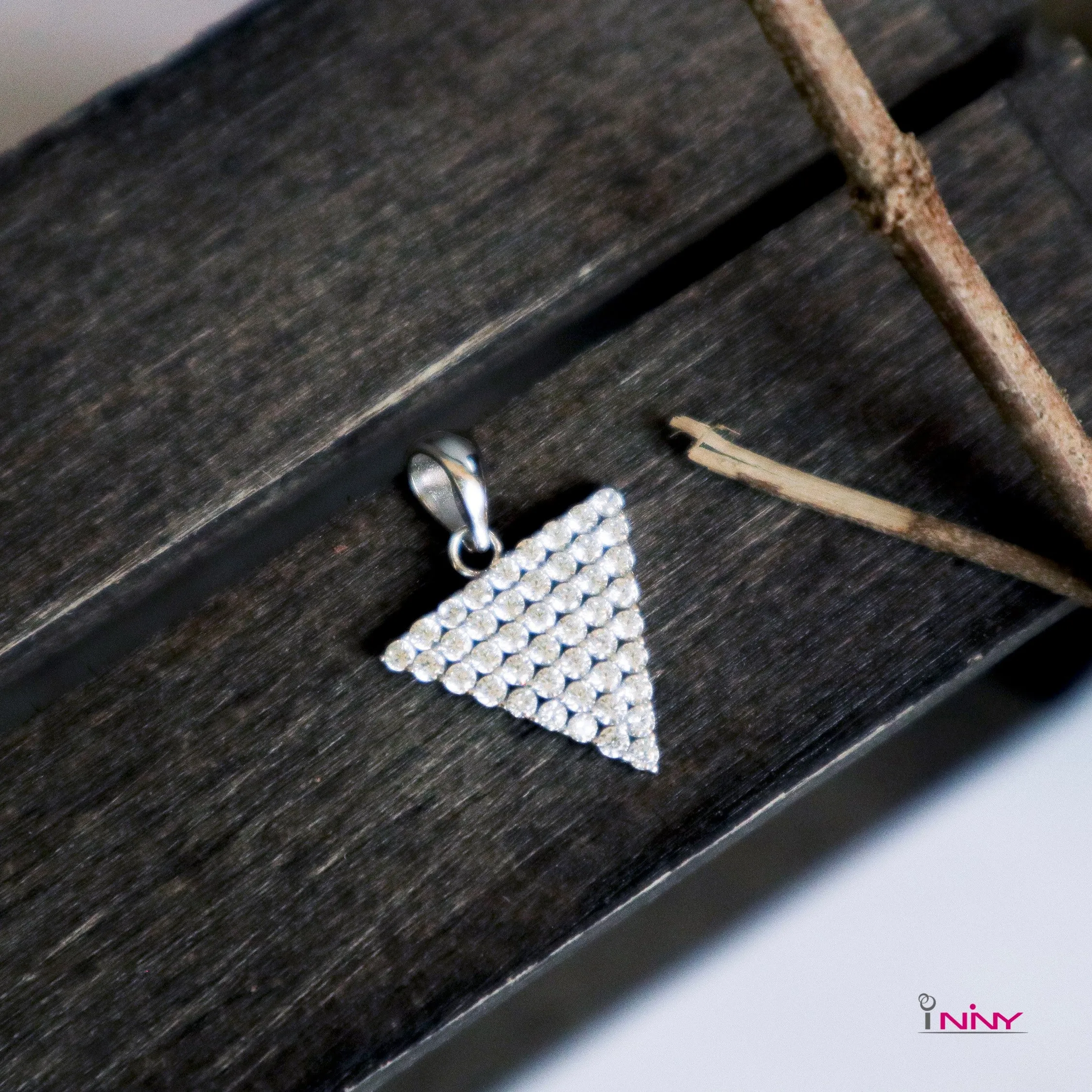 Triangle of CZ Pendant