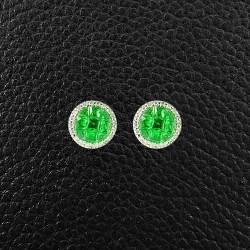 Tsavorite & Diamond Earrings