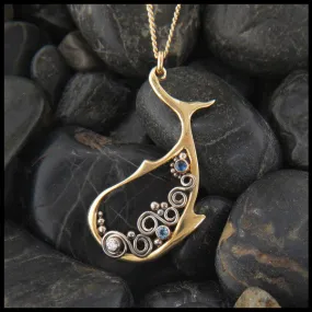 Unique Fish Pendant in Gold