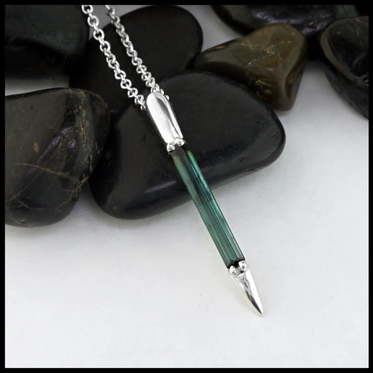 Unique Green Tourmaline Pendant