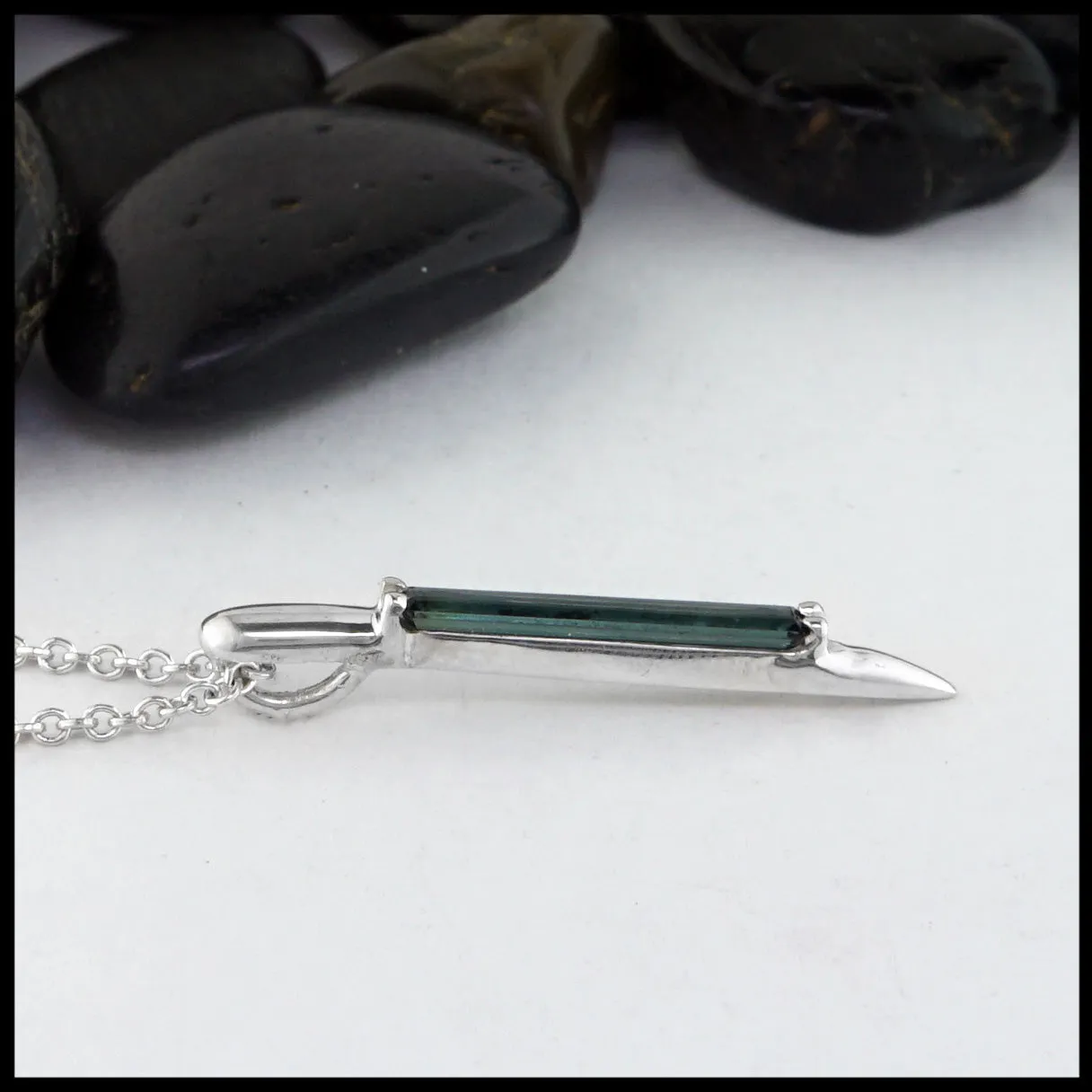 Unique Green Tourmaline Pendant