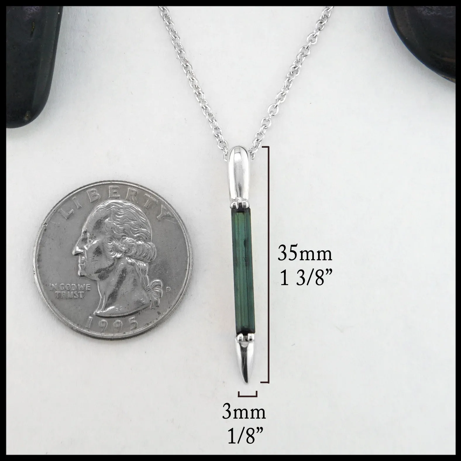 Unique Green Tourmaline Pendant