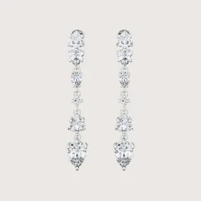 Variegated Kaleidoscope Drop Diamond Earrings