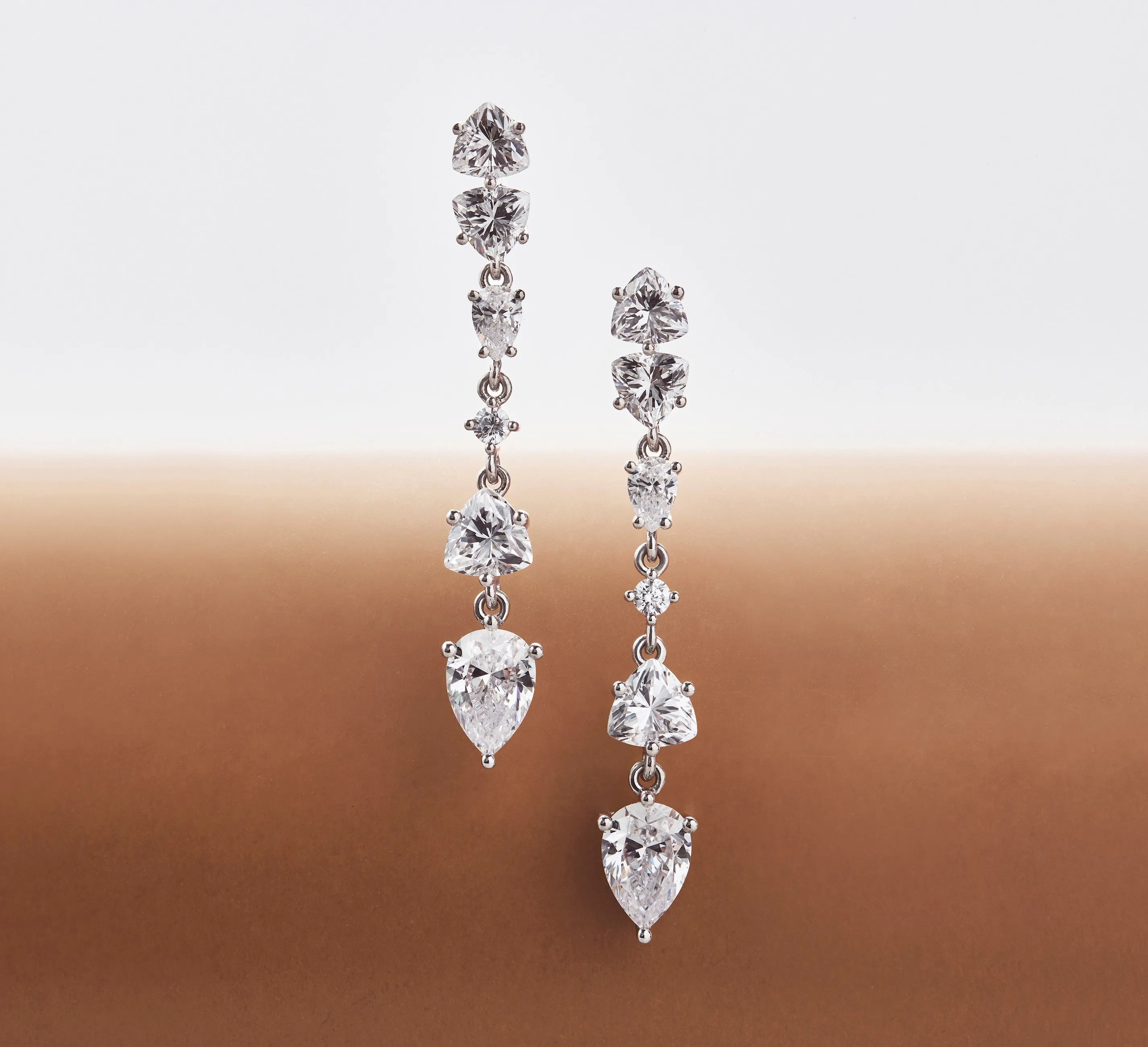 Variegated Kaleidoscope Drop Diamond Earrings