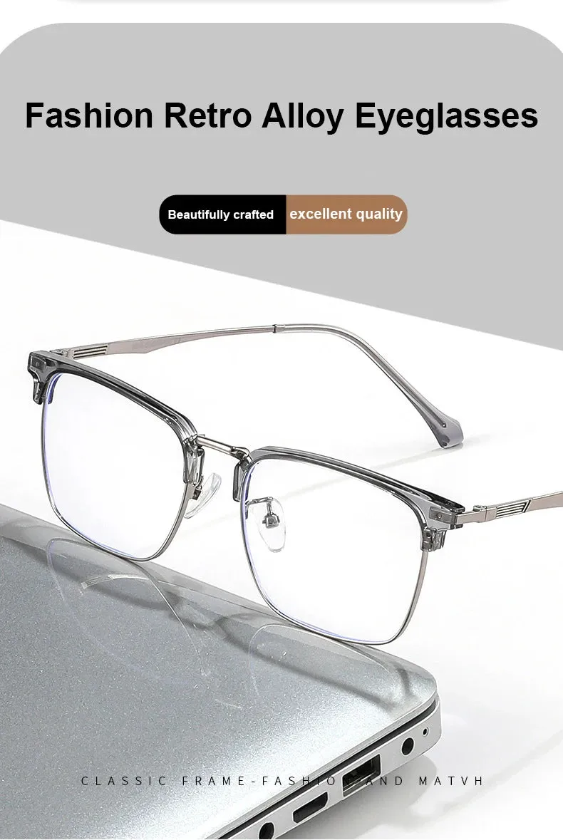 Vicky Mens Full Rim Square Alloy Reading Glasses Ke001