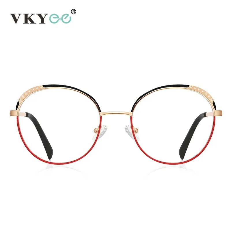 Vicky Womens Full Rim Round Plastic Reading Glasses Pfd3115