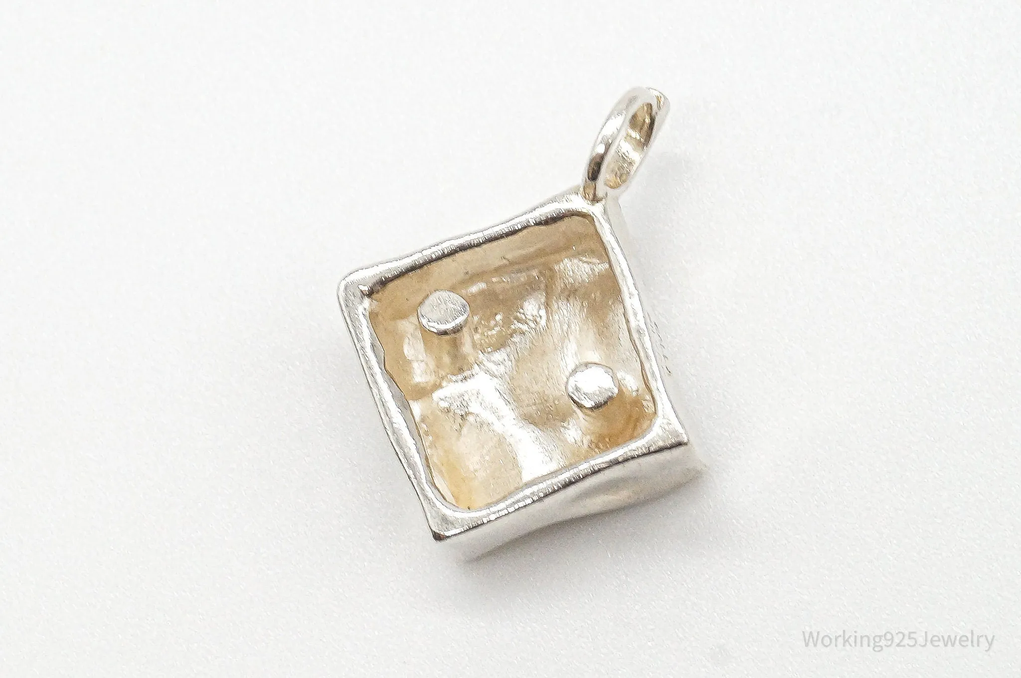 Vintage Galla Modernist Silver Pendant