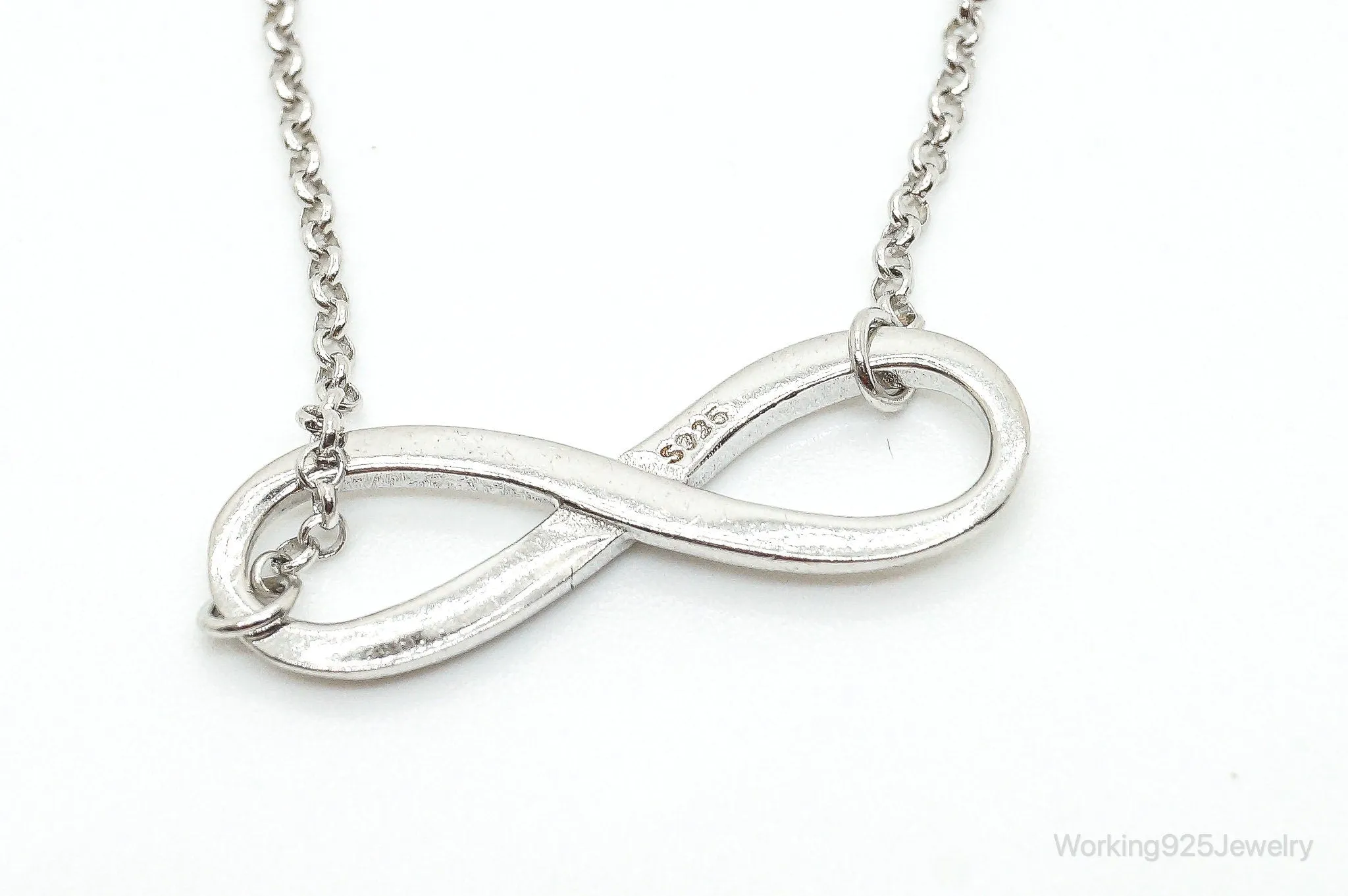 Vintage Infinity Symbol Sterling Silver Necklace