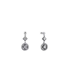 Vintage-Inspired S925 Silver Zircon Earrings