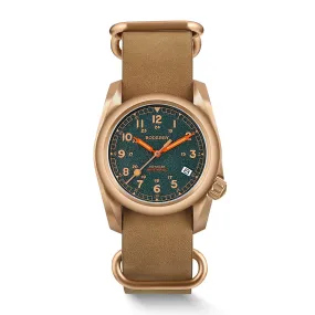 VOYAGER - 100M Waterproof Bronze Automatic Field Watch | Sandstone Green