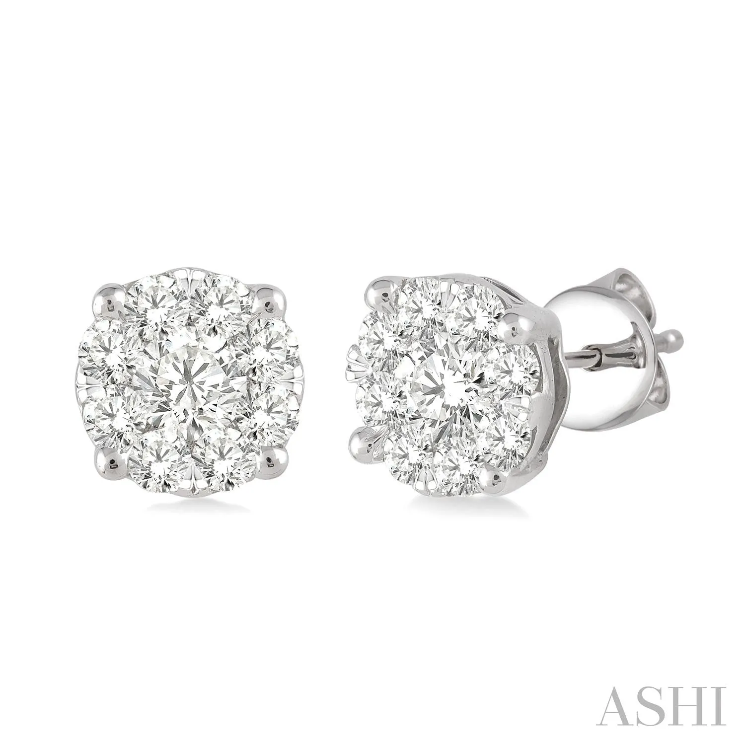 White Gold "Lovebright" Diamond Studs- .75ctw