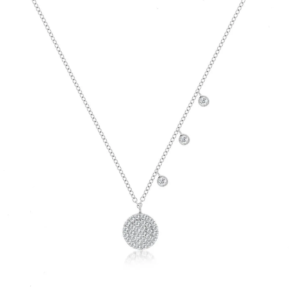 White Signature Disc Necklace - BJ1N7176