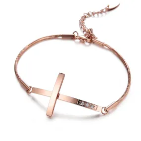 Women's Fashion Cross Bangle Bracelet