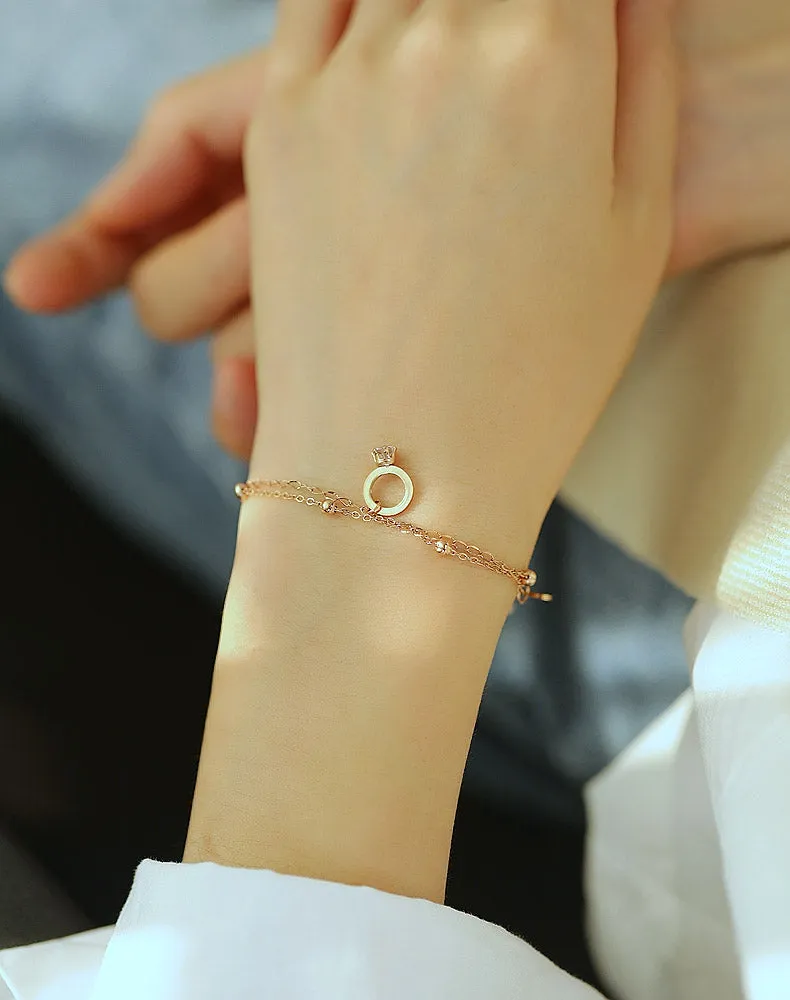 Women's Fashion Simple Ring Bracelet