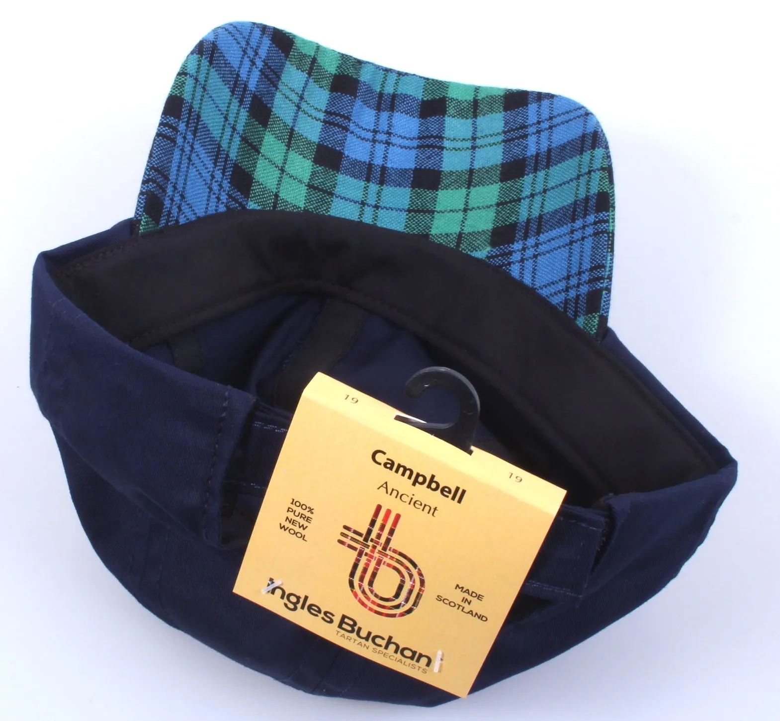 Wool Baseball Cap in Campbell Ancient Tartan Skip