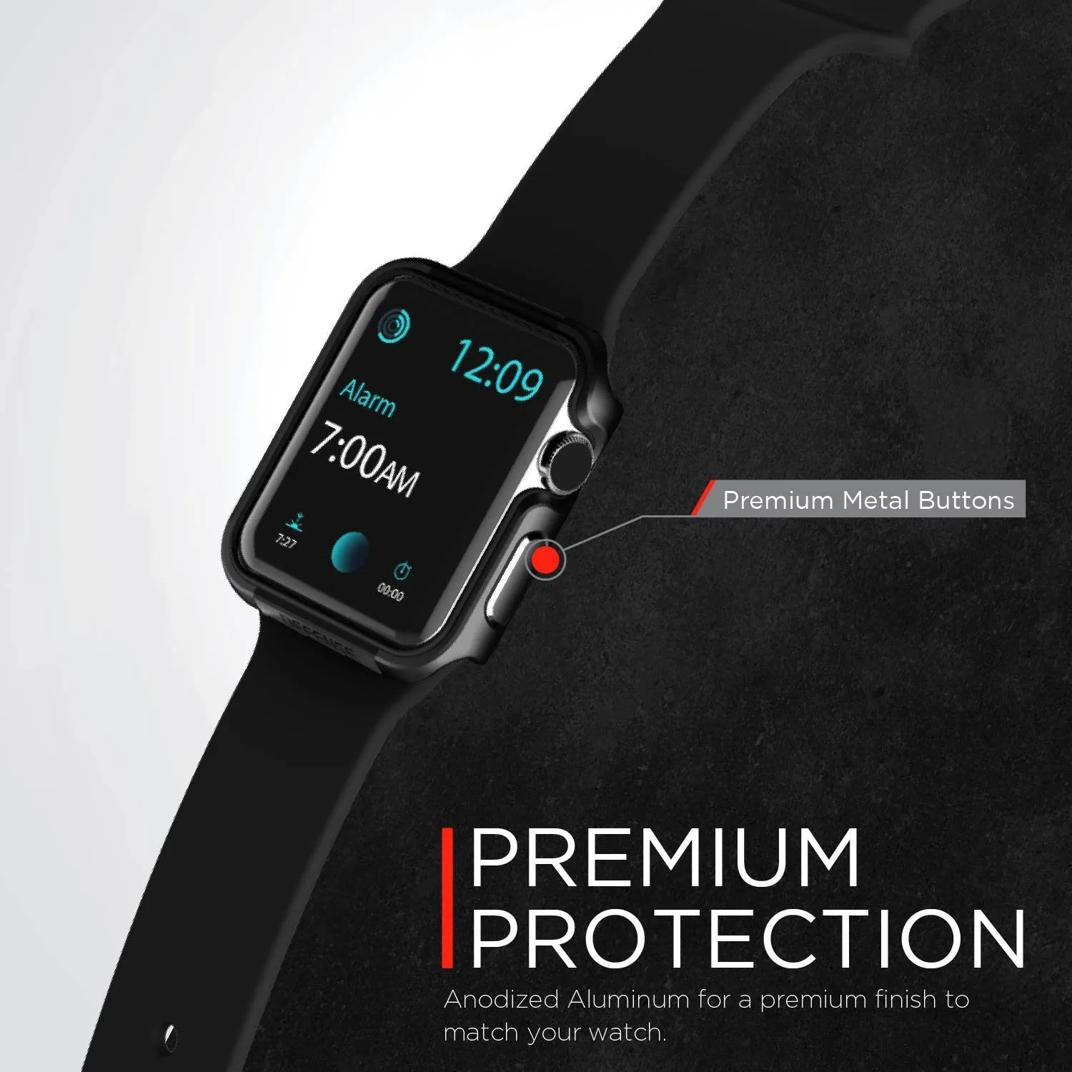 X-Doria Defense Edge Premium Aluminum & TPU Bumper Frame Case for Apple Watch