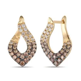 Yellow Gold Diamond Fashion Earrings