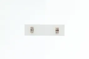 Yellow Gold Multi-Diamond Bar Earrings