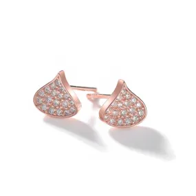 Zircon Little Chestnut Silver Stud Earrings for Women