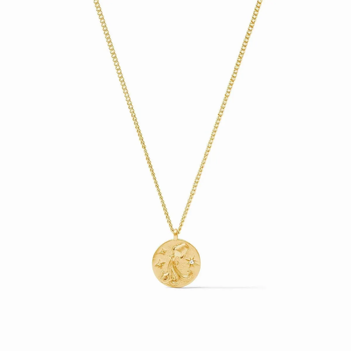 Zodiac Delicate Necklace - Aquarius - Cubic Zirconia